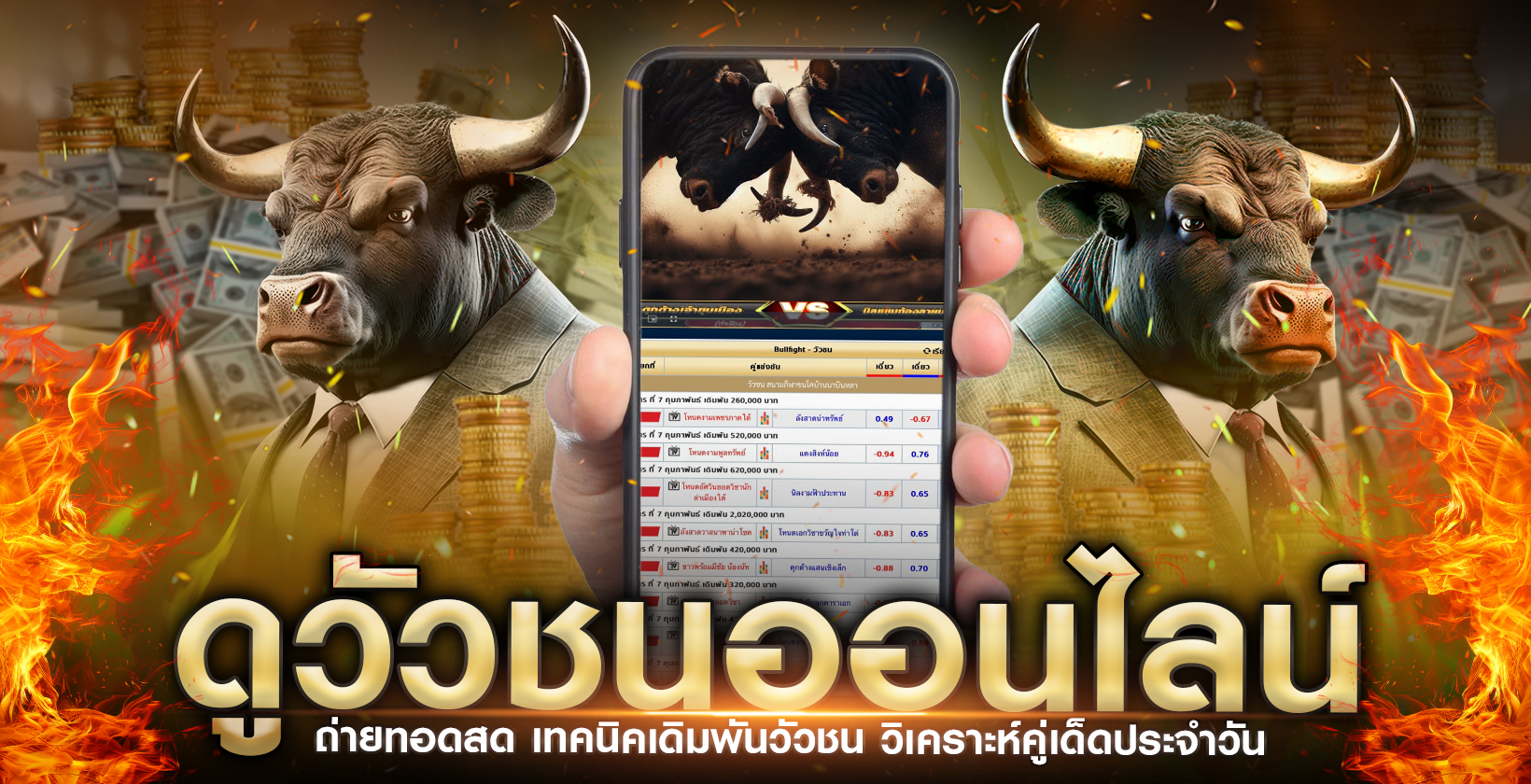 ดูวัวชนถ่ายทอดสดเทคนิคเดิมพันวัวชนวิเคราะห์คู่เด็ดประจำวัน